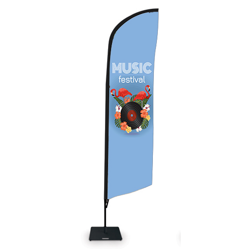 Printed Festival Flag Large Feather