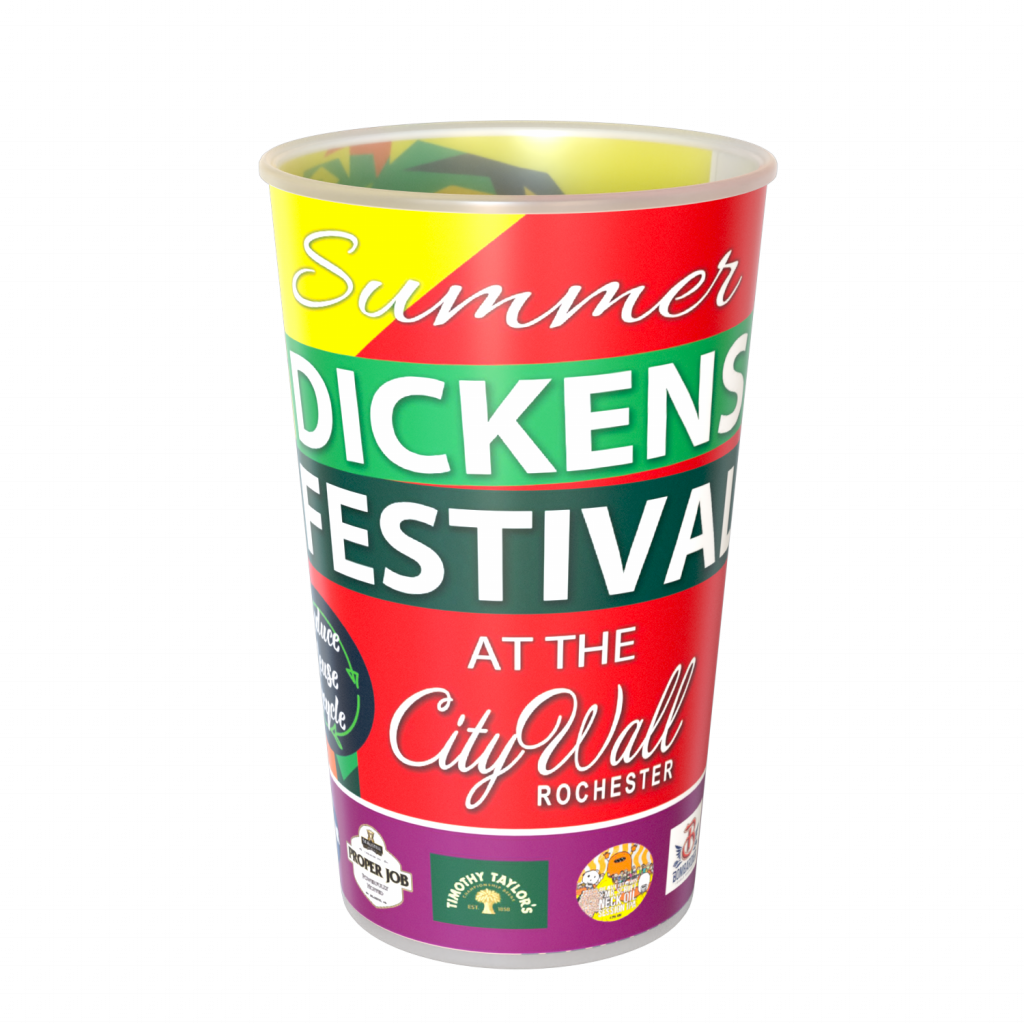 Full Colour UKCA Marked Half Pint Printed Festival Cup