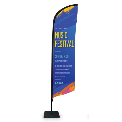 Printed Festival Flag - Large Feather